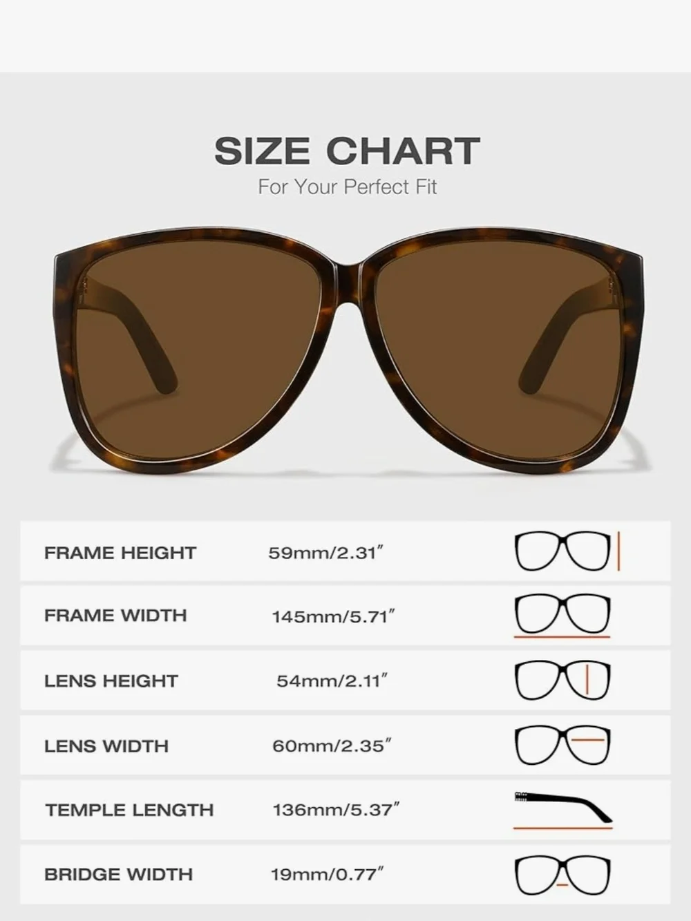 Tortoiseshell Brown Oversized Women’s Sunglasses